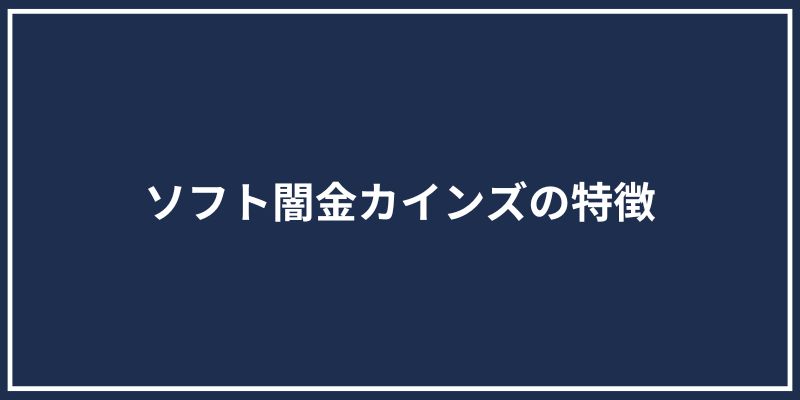 ソフト闇金カインズの特徴